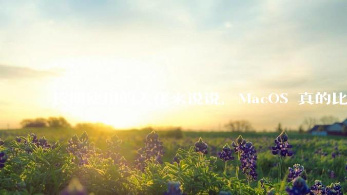 长期使用的大佬来说说，MacOS 真的比 Windows 稳定吗？