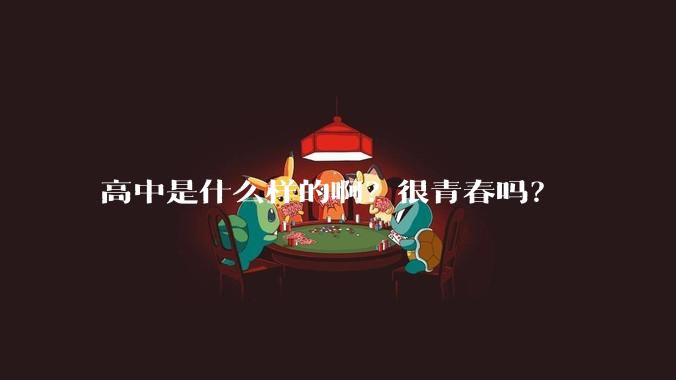 高中是什么样的啊？很青春吗？