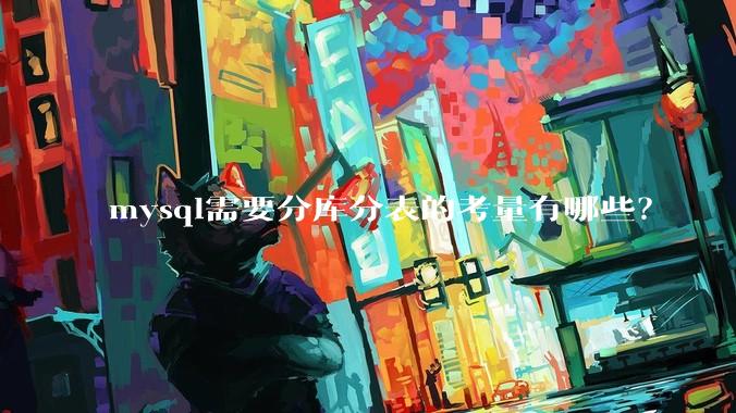 mysql需要分库分表的考量有哪些？