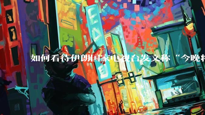 如何看待伊朗国家电视台发文称“今晚将会发生一件大事，让世界铭记几个世纪”？