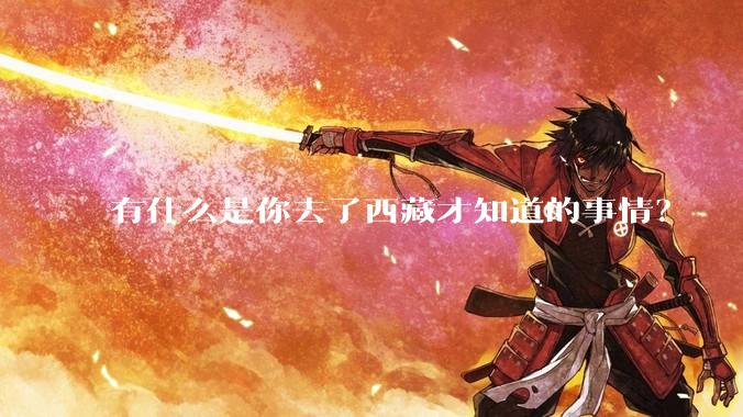 有什么是你去了西藏才知道的事情？